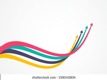 Financial growth arrows with colorful. Vector illustration - Shutterstock ID 1500143834