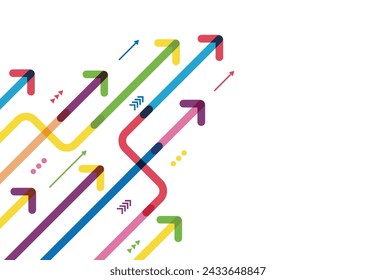 Financial growth arrows with colorful. Vector illustration