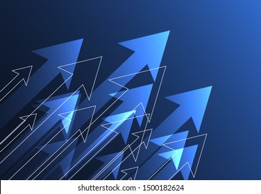 Financial growth arrows. Vector illustration