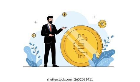 Financial growth business strategy digital currency investment opportunity concept