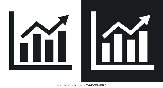 In: Financial Growth and Chart Histogram Icon Set. Symbol für Geschäftsstatistik und Performance.