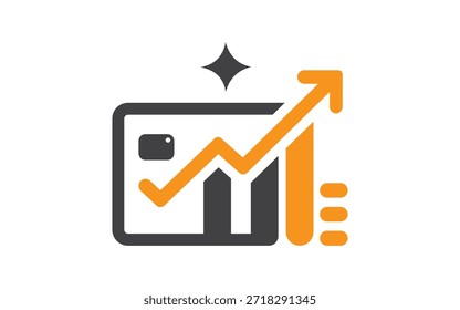 Icono de gráfico de crecimiento financiero Diseño de logotipos Vector de Plantilla de éxito empresarial