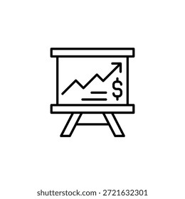Presentación De Gráficos De Crecimiento Financiero Con Signo De Dólar