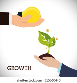 Financial Growth concept and money  icons design, vector illustration 10 eps graphic.