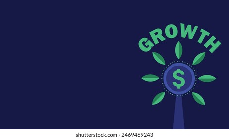 Financial growth concept vector banner design illustration.