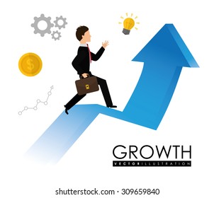 Financial growth design, vector illustration eps 10.