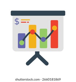 Icono De Vector Plano De Crecimiento Financiero Eps 10 Archivos