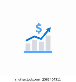 Financial Growth Graph with Dollar Symbol Vector