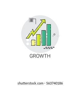 Financial Growth Graph Success Business Icon Vector Illustration