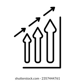 Financial Growth icon design for personal commercial use