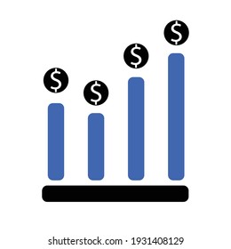 Financial growth icon design vector