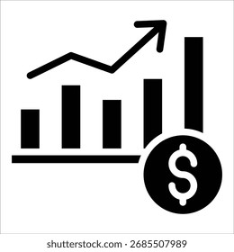 Elemento Ícone De Crescimento Financeiro Para Design