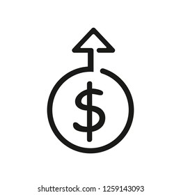 Financial growth icon isolated on white background. Vector illustration.