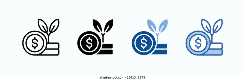 Financial Growth icon sheet multiple style collection isolated vector
