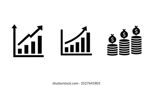 Financial growth icon , Financial success icon set design
