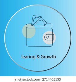 Icono de crecimiento financiero y aprendizaje