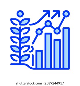Financial Growth line icon. Universal creative premium symbol. Vector sign icon logo template. Vector illustration