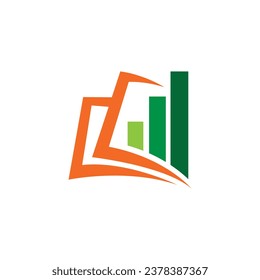 financial growth logo design vector
