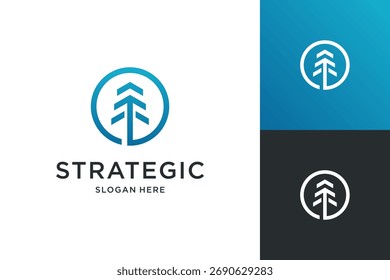Financial growth logo design vector. Abstract arrow shape icon usable for business, corporate and branding.