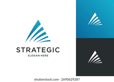 Vector de diseño de logotipo de crecimiento financiero. Icono de forma de triángulo Abstractas utilizable para negocios, empresas y marcas.
