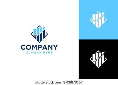 Vector de diseño de logotipo de crecimiento financiero