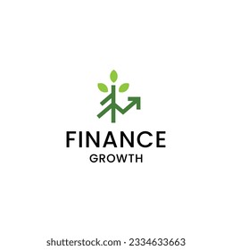 Financial growth logo icon design template  flat vector