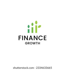 Financial growth logo icon design template  flat vector