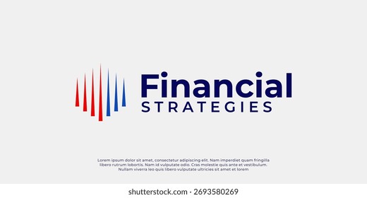 financial growth logo, simple logo vector idea