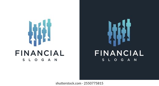 financial growth logo vector template. financial accounting logo