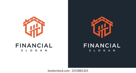 financial growth logo vector template. financial accounting logo