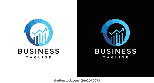Logotipo de crecimiento financiero Plantilla de Vector Logotipo de contabilidad financiera	