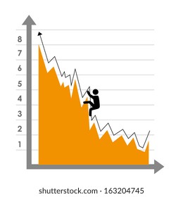 financial growth over white background vector illustration 