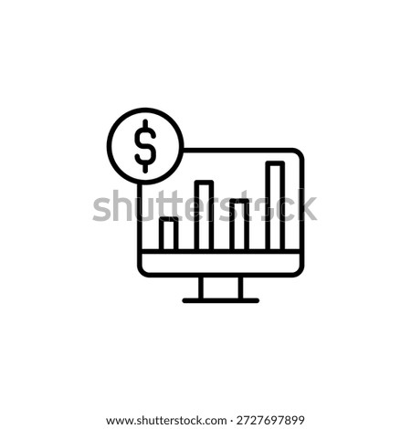 Financial Growth Presentation Displaying Dollar Sign On
