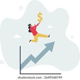 Crescimento financeiro e desenvolvimento de lucro para aumentar o dinheiro.Melhoria dos lucros financeiros com resultados bem-sucedidos e estatísticas ascendentes.