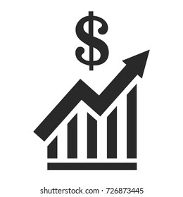 Financial Growth Progress Icon Vector Illustration Stock Vector ...