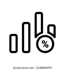Financial Growth Statistics Represented by a Graph and Percent Icon