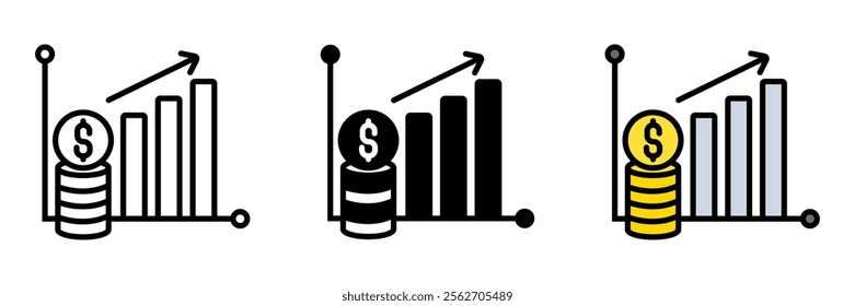 Financial Growth Success is depicted through financial growth, symbolizing increasing wealth, investments, and business expansion.