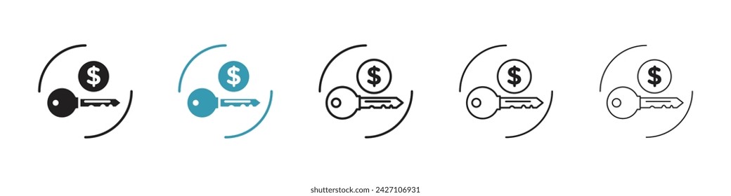 In: Financial Growth Vector Icon Set. Umsatzausweitung Vektor-Symbol für UI-Design.