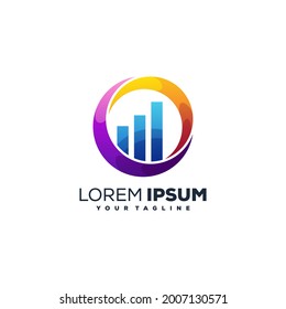 vector de diseño de logotipo de color de gradiente de grupo financiero