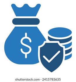 Ilustración vectorial de la línea de iconos de Financial Guardian