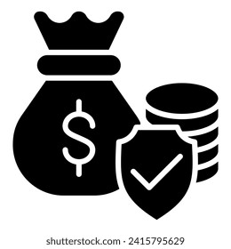 Ilustración vectorial de la línea de iconos de Financial Guardian