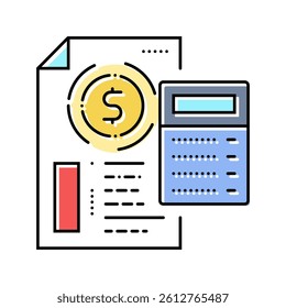 financial guidance color icon vector. financial guidance sign. isolated symbol illustration
