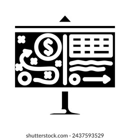 financial guidance glyph icon vector. financial guidance sign. isolated symbol illustration