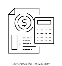 financial guidance line icon vector. financial guidance sign. isolated contour symbol black illustration