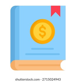 Ilustração de vetor de estilo plano do ícone do Financial Guide