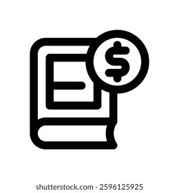 financial guide line icon. Clean and minimalist vector icon for websites, mobile apps, presentations, and logos. Fully scalable and customizable for any project.