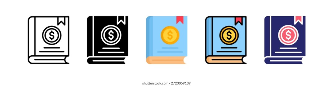 Conjunto de Ícones de Vários Estilos do Financial Guide..