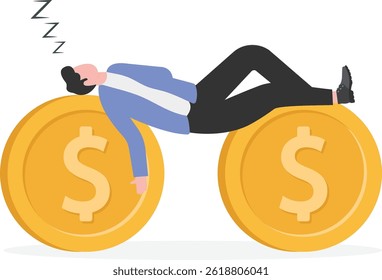 Financial guru or expert, behavioral finance mindfulness for wealth management, money and investment advisor concept


