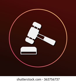 financial hammer icon