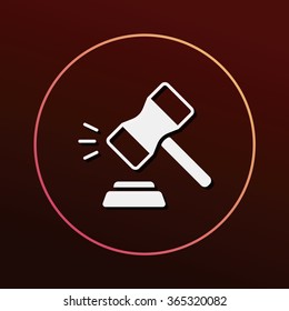 financial hammer icon